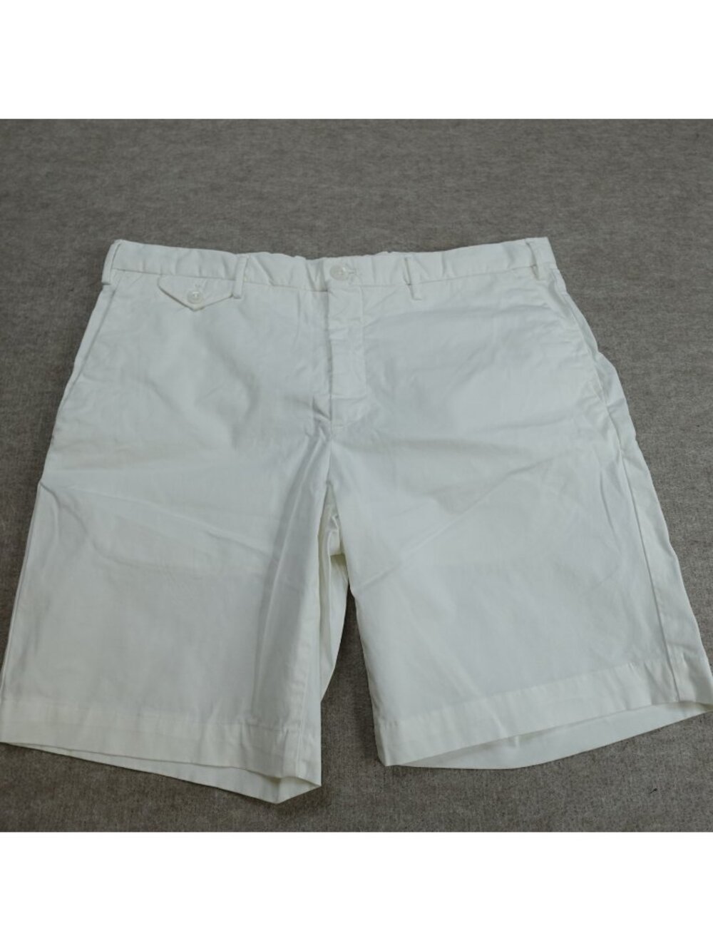 Incotex Mens Shorts Large / 52 White Cotton Elastane Slim Fit Royal Batavia
